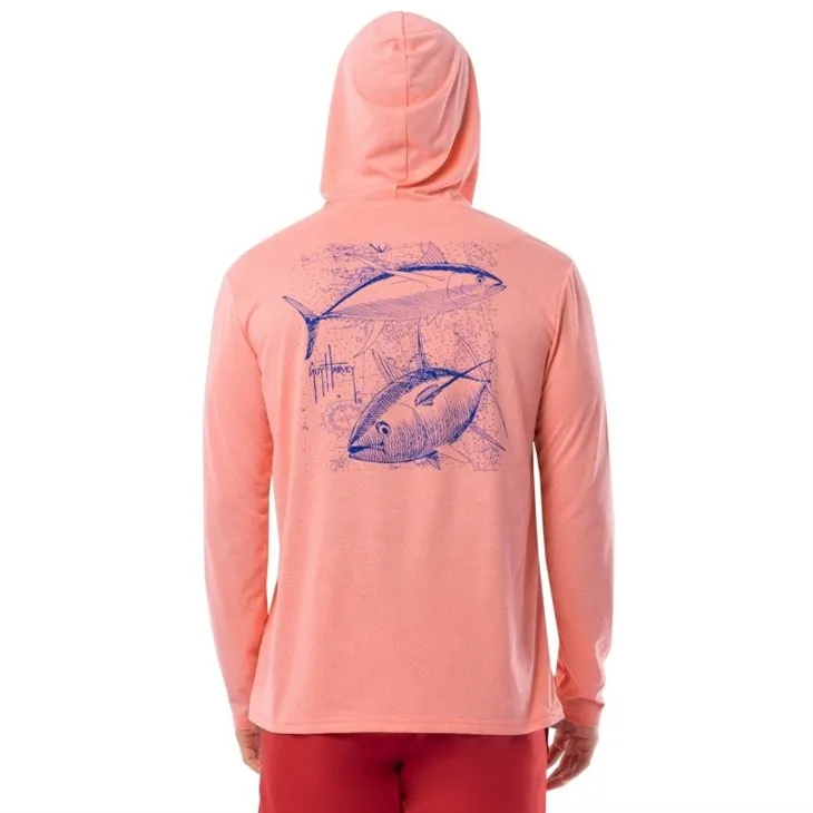 Factory Direct Outdoor Hiking UV-resistant Breathable Cooling Long Sleeve Hooded Fishing Hoodie